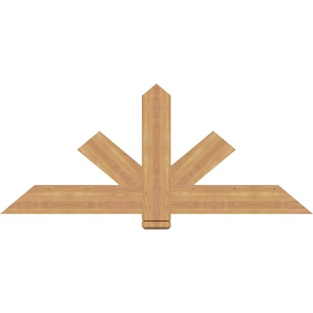 Ekena Millwork Kennewick Timber Gable Bracket, Western Red Cedar, 60"W x 25"H x 1 1/2"D x 5 1/2"F, 10/12 Pitch GBW060X25X0206KEN00SWR